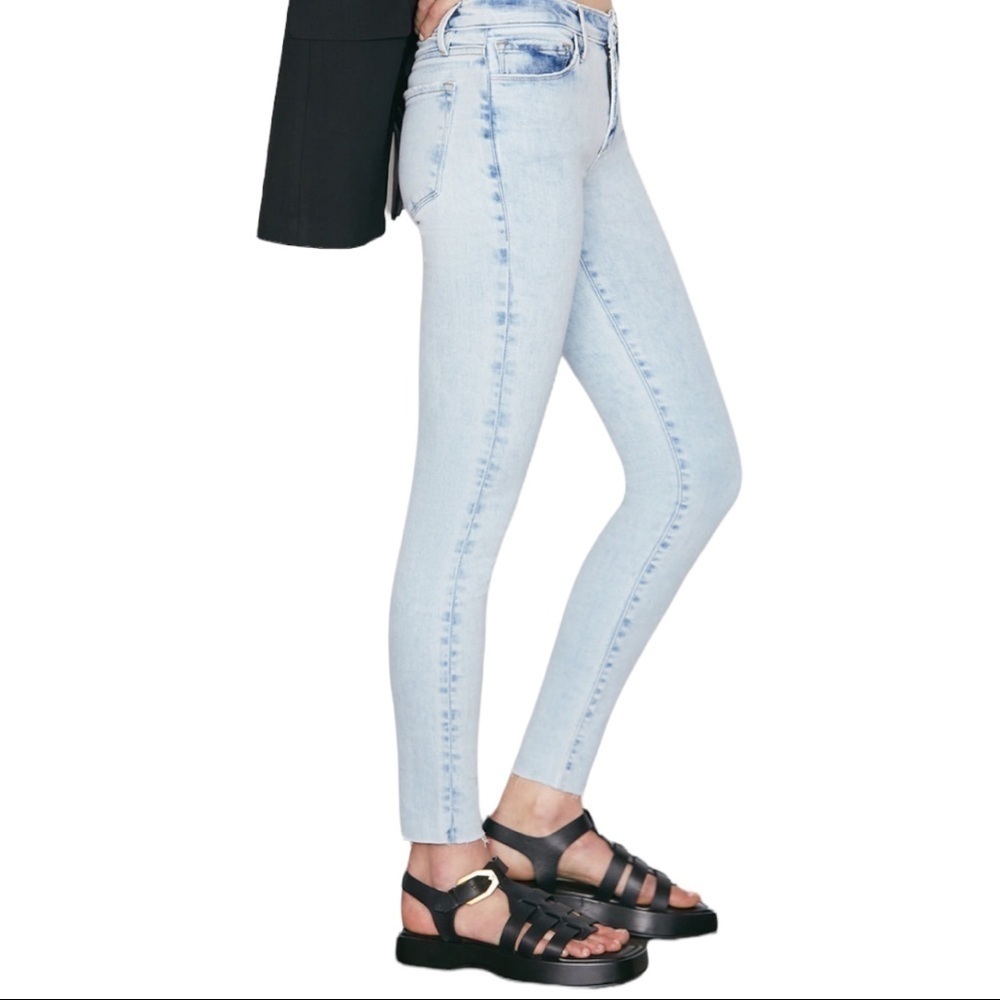 Frame Le Skinny De Jeanne Crop 26 Light‎ Denim Jeans - Picture 6 of 9
